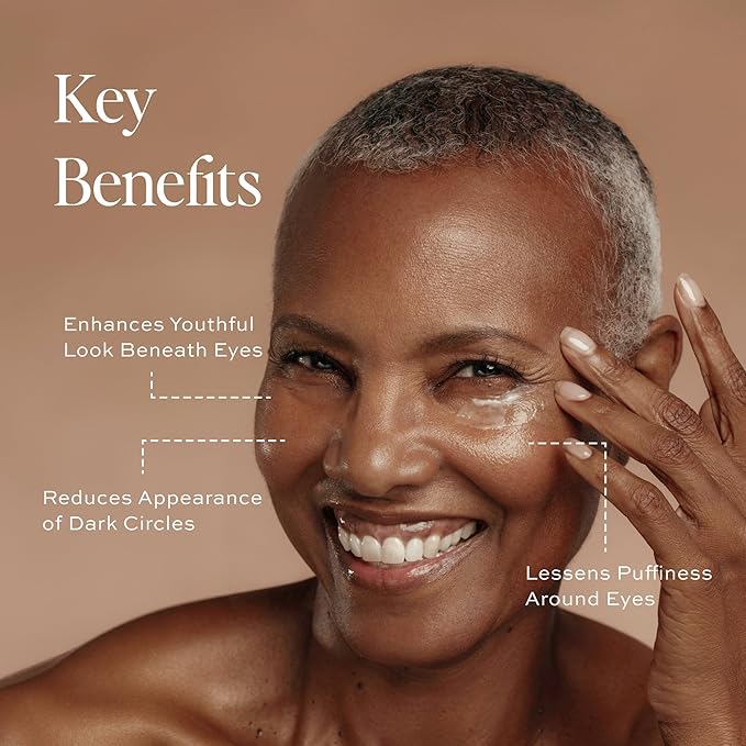 DIME Beauty Luminosity Eye Serum, Eye Cream Treatment With Caffeine for Dark Circles and Puffiness, 0.5 oz / 15 mL