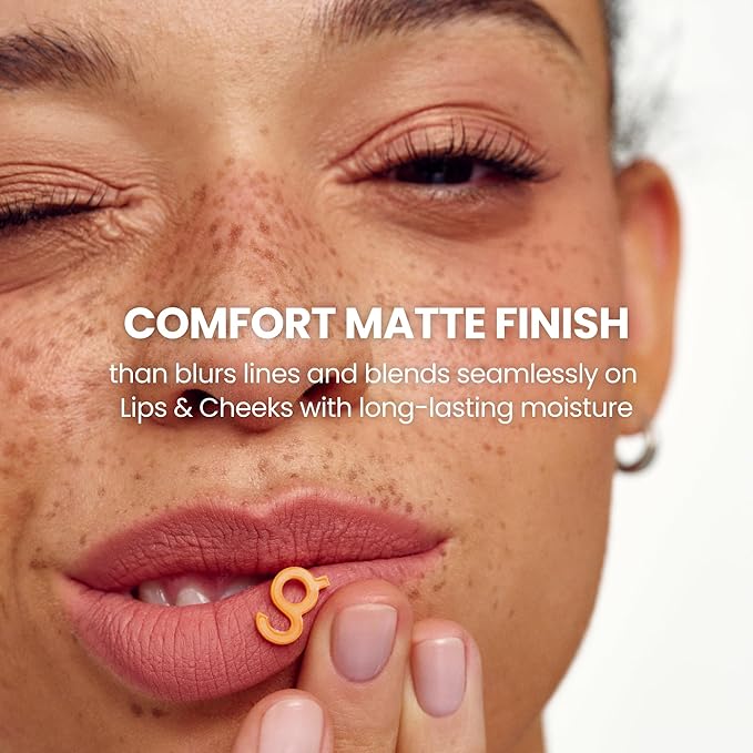 COLORGRAM NUDE BLUR TINT 16 ROMANTIC CORAL | Soft Velvet Matte Liquid Lipstick & Cheek Tint | Lightweight Blurring Tint for a Smooth & Airbrushed Finish | Long-Lasting & Non-Sticky Formula