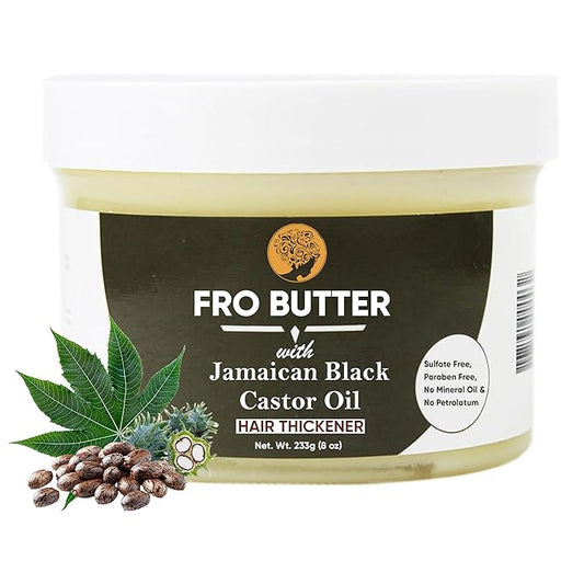 Jamaican Castor Oil Hair Thickener Treatment, Nourishing Extracts for Fast Hair Restoration, Shedding and Thinning Hair, Men and Women, Black