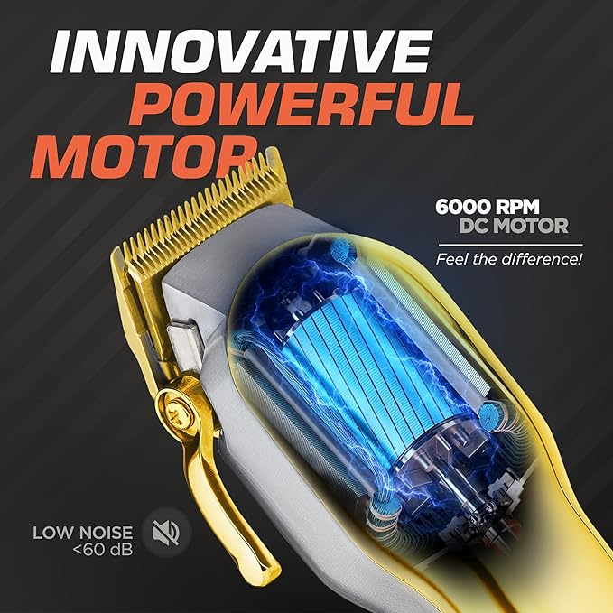 Fagaci Professional Hair Scissors & Hair Clipper with Extremely Fine Cutting, Hair Cutting Scissors Professional, Cordless Hair Clippers Set, Hair Shears, Barber Clippers Hair Cutting Shears