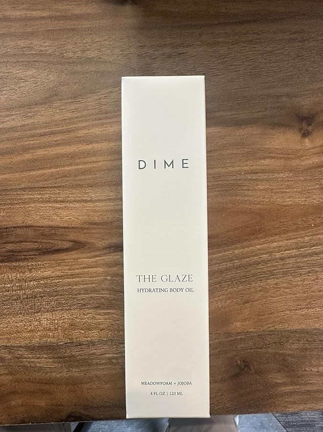 DIME Beauty Glaze Body Oil, Hydrating, Non-Greasy Massage Oil, Argan and Jojoba Oil for Skin, Bath Oil for All Over Body Glow, 4 oz / 120 ml