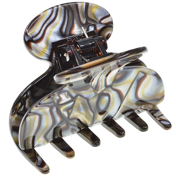 Camila Paris CP3061 French Hair Clip for Women, Handmade, Onyx, Small, Girls Hair Claw Clips Jaw, Durable Styling Hair Accessories for Women, Strong Hold No Slip Grip, Made in France