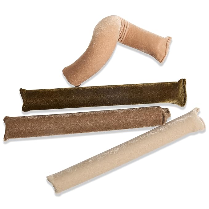 Kitsch XL Flexi Rods for Heatless Curls Overnight - Soft Velvet Hair Rollers for Women - Hair Curlers to Sleep In - Eucalyptus, 4pcs