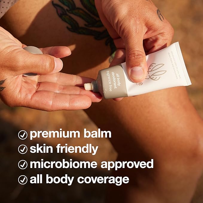 Invisible Whole Body Deodorant for women and men - All Over Full Odor Control Aluminum Free Deo - No Baking Soda- Anti-Chafing Cream Full Body deodorant, Safe for Sensitive Skin, Fragrance-Free