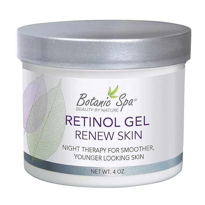 Botanic Spa Retinol Gel- Night Therapy for Younger Looking Skin-Collagen, Caffeine, Cucumber, Paraben-Free, Fragrance Free, 4 oz