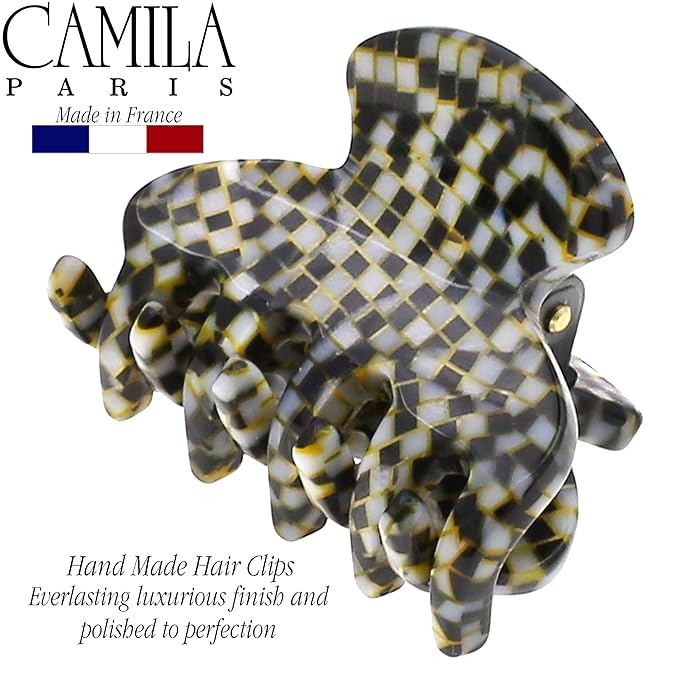 Camila Paris CP3068 French Hair Clip for Women, Handmade, Opera, Small, Girls Hair Claw Clips Jaw, Durable Styling Hair Accessories for Women, Strong Hold No Slip Grip, Made in France