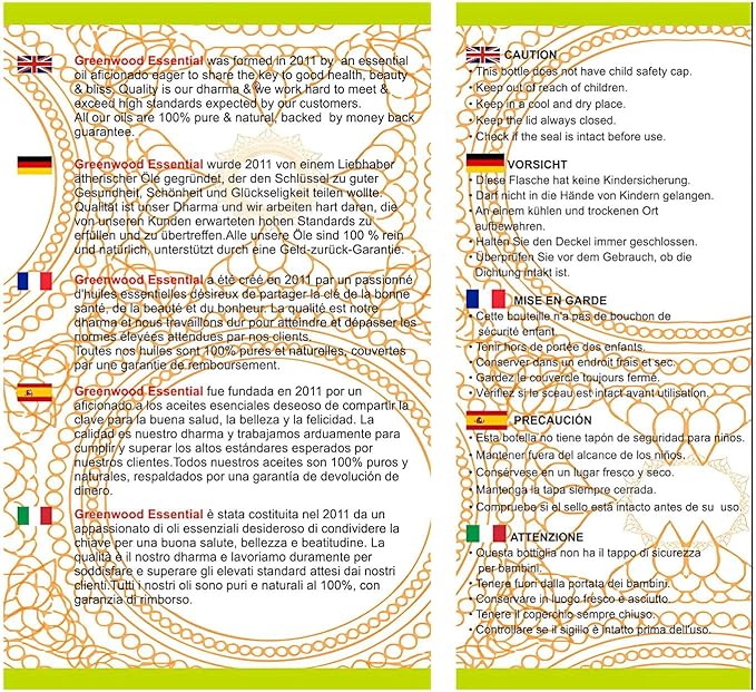 Greenwood Essential Clementine Essential Oil (Citrus Clementina) Pure | Non-Sticky | Non-Greasy | Lightweight | Men & Women | All Skin Types | Steam Distilled 15ml (0.50 oz)