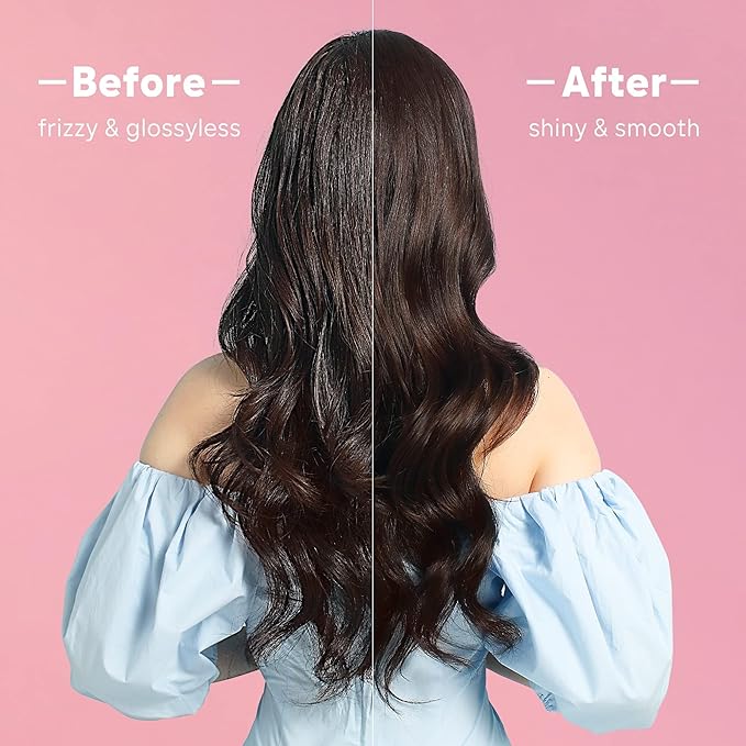 1.5 Inch Extra Large Curling Wand for Long Hair - Ceramic Tourmaline Barrel with 40000000 Negative Ions, 2 Clips & Heat-Resistant Glove