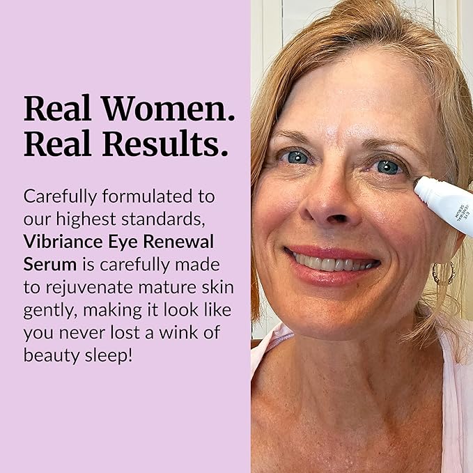 Vibriance Eye Renewal Serum - Dark Circles and Puffiness Treatment - Caffeine Formula for Reducing Bags