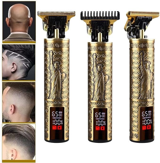 Hair Clippers for Mens Zero Gapped Cordless Hair Trimmer T-Blade Trimmer Professional Haircut & Grooming Kit Rechargeable Edgers Clippers Hair Trimmer Shaver Cutting Kit with LCD Display (Led-NS)