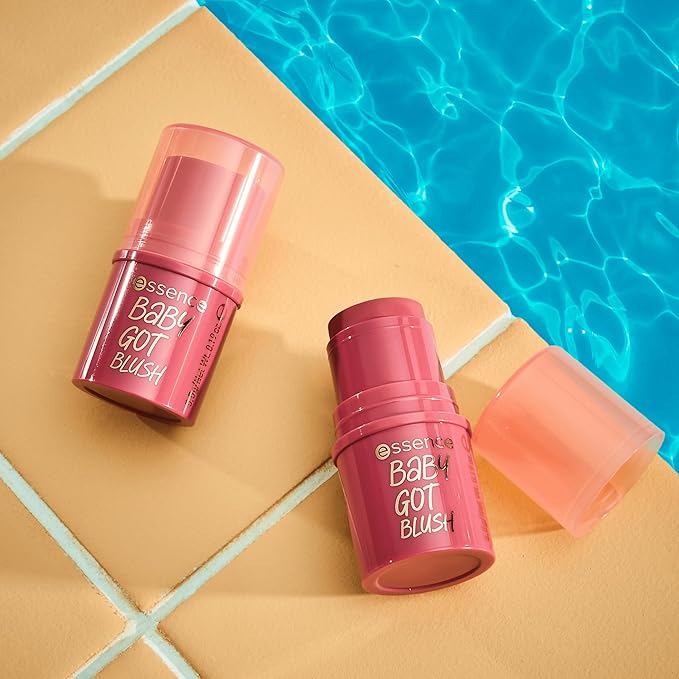 essence | Baby Got Blush Stick | Easy to Apply & Blend Pigmented Cream Blush Stick | Vegan & Cruelty Free | Free From Gluten, Parabens, Preservatives, & Microplastic Particles (40 | Sweets & Roses)