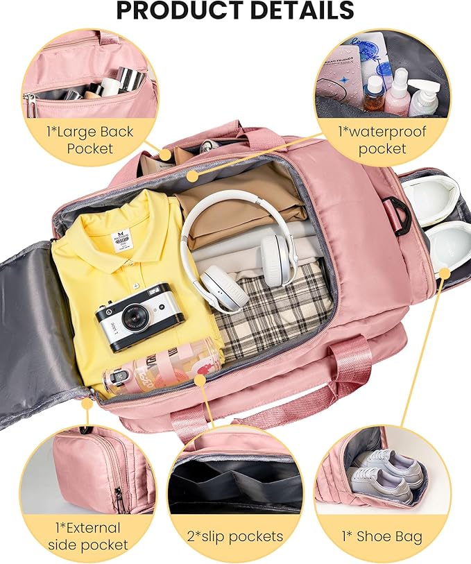 10 Year Old Girl Birthday Gifts, Initial Gym Bags with Shoe Compartment, Dance Bag for Girls, Monogram Kid Overnight Bags, Travel Duffle Tote-Cute Trendy Stylish Stuff for Bestie (Letter M)