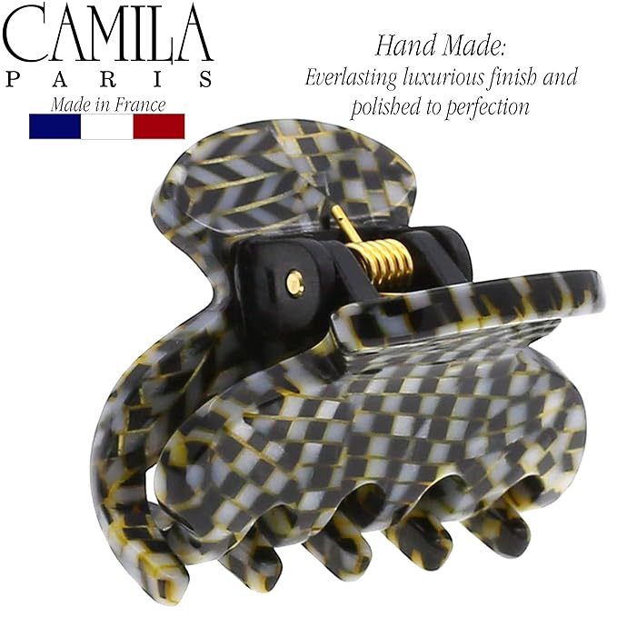 Camila Paris CP3068 French Hair Clip for Women, Handmade, Opera, Small, Girls Hair Claw Clips Jaw, Durable Styling Hair Accessories for Women, Strong Hold No Slip Grip, Made in France