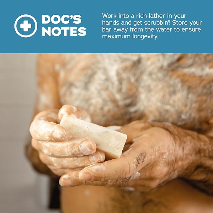 Dr. Squatch Natural Bar Soap for Men - Cold Process Soap with No Harsh Chemicals - Coastal Mist (5 oz, 3-Pack)