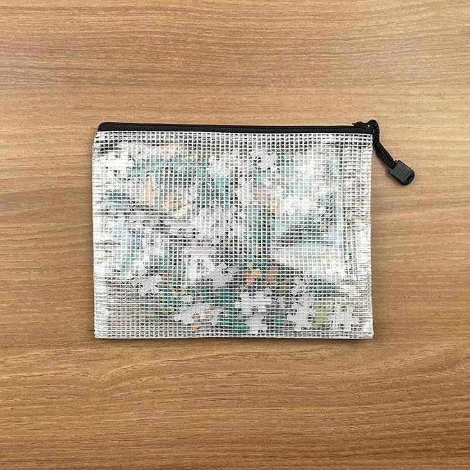 Oaimyy-B5(8"x 11",12 Pcs) Plastic Mesh Zipper Pouch Document Folders Bag & Zip File Folders for School Office Supplies, Travel,Puzzles Games Organizing Storage-Black