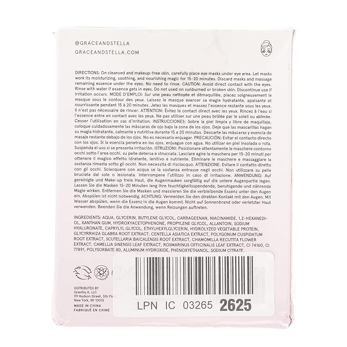 grace & stella Award Winning Under Eye Mask Reduce Dark Circles, Puffy Eyes, Undereye Bags, Wrinkles, Gel Under Eye Patches, Birthday Gifts for Women - Vegan Cruelty-Free Self Care (24 Pairs, Blue)