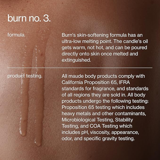 Maude Burn No. 3 - Hydrating + Skin-Softening Soybean + Jojoba Oil Massage Candle - Soothing Warm Massage Oil Candle with Notes of Eucalyptus + Sandalwood - Relaxing Self Care Gifts (4 oz)